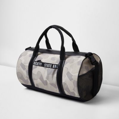 Stone camouflage holdall bag